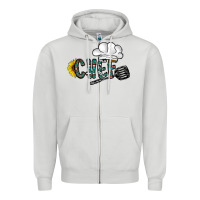 Dove Grey chef Zipper Hoodie - CowhideDigitalArt