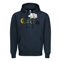 Navy chef Zipper Hoodie - CowhideDigitalArt