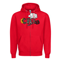 Red chef Zipper Hoodie - CowhideDigitalArt