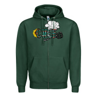 Sports Green chef Zipper Hoodie - CowhideDigitalArt
