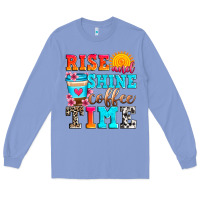 Colony Blue rise and shine coffee time Long Sleeve Tee - Zillion Design Studio
