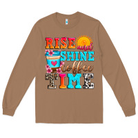 Toasted Coconut rise and shine coffee time Long Sleeve Tee - Zillion Design Studio