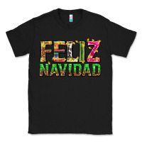 Black feliz navidad with pattern Classic Tee - texasbilliewilder