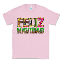 Bubblegum Pink feliz navidad with pattern Classic Tee - texasbilliewilder