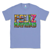 Colony Blue feliz navidad with pattern Classic Tee - texasbilliewilder
