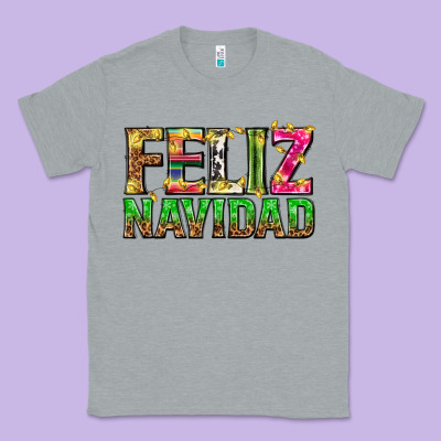Feliz Navidad With Pattern Classic Tee Designed By Texasbilliewilder