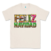 Natural feliz navidad with pattern Classic Tee - texasbilliewilder