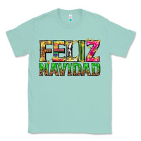 Seafoam feliz navidad with pattern Classic Tee - texasbilliewilder
