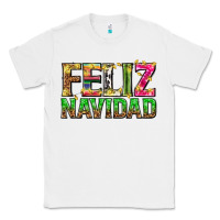 White feliz navidad with pattern Classic Tee - texasbilliewilder