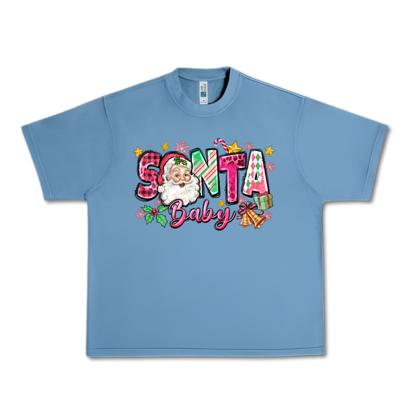 Pink Santa Baby Christmas Urban Heavy Tee by Zillion Design Studio | Teevron