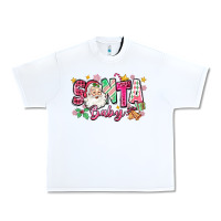 White pink santa baby christmas Urban Heavy Tee - Zillion Design Studio