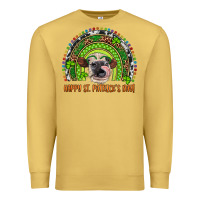 Antique Gold Western Happy St. Patrick's Day Cow Rainbow Premium Sweatshirt - Artiststas