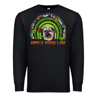 Black Western Happy St. Patrick's Day Cow Rainbow Premium Sweatshirt - Artiststas