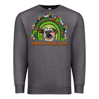 Charcoal Heather Western Happy St. Patrick's Day Cow Rainbow Premium Sweatshirt - Artiststas
