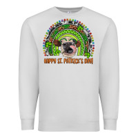 Dove Grey Western Happy St. Patrick's Day Cow Rainbow Premium Sweatshirt - Artiststas