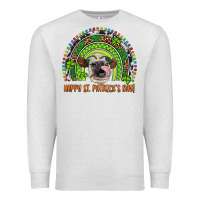 Oatmeal Heather Western Happy St. Patrick's Day Cow Rainbow Premium Sweatshirt - Artiststas