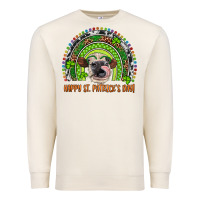 Sandshell Western Happy St. Patrick's Day Cow Rainbow Premium Sweatshirt - Artiststas