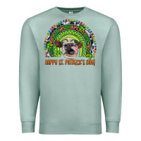 Seafoam Western Happy St. Patrick's Day Cow Rainbow Premium Sweatshirt - Artiststas