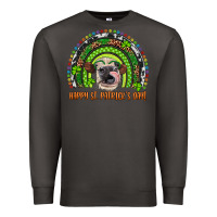 Smoke Western Happy St. Patrick's Day Cow Rainbow Premium Sweatshirt - Artiststas