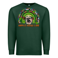Sports Green Western Happy St. Patrick's Day Cow Rainbow Premium Sweatshirt - Artiststas