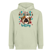 Matcha life is better with a bulldog Heavyweight Hoodie - Jasminsmagicworld