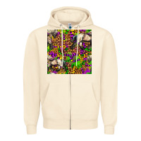 Sandshell mardi gras leopard horse seamless pattern Zipper Hoodie - FaDigitalArtStudio
