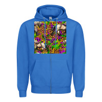 True Royal mardi gras leopard horse seamless pattern Zipper Hoodie - FaDigitalArtStudio