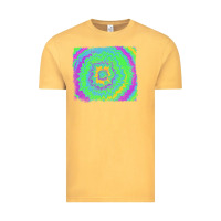 Vintage Mustard tie dye backround Vintage Tee - RanaPortraitStore