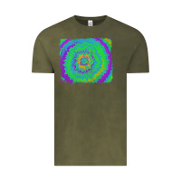 Vintage Olive tie dye backround Vintage Tee - RanaPortraitStore