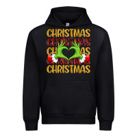 Black christmas grinch heart hands Urban Hoodie - MaliasSmallBusiness