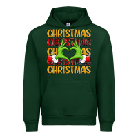 Forest Green christmas grinch heart hands Urban Hoodie - MaliasSmallBusiness