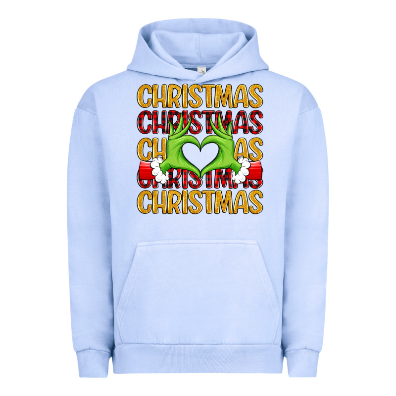Christmas Grinch Heart Hands Urban Hoodie by MaliasSmallBusiness | Teevron