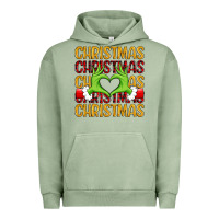 Pigment Oil Green christmas grinch heart hands Urban Hoodie - MaliasSmallBusiness