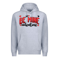 Heather Grey be mine valentine Premium Hoodie - MaliasSmallBusiness