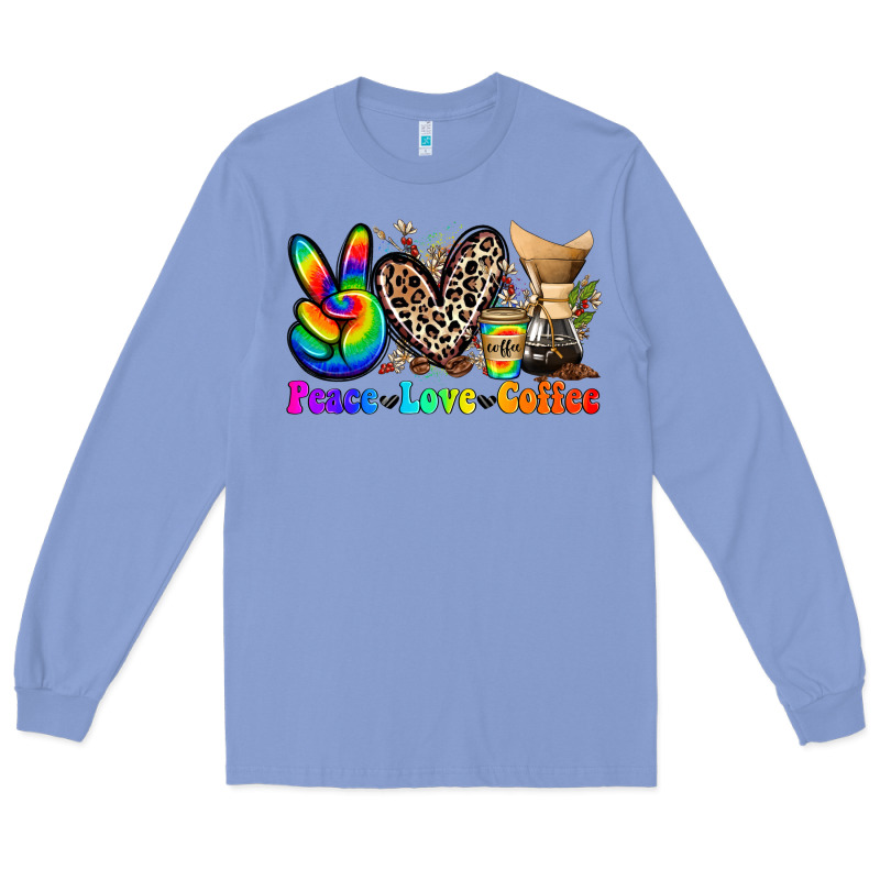Peace Love  Coffee Long Sleeve Tee by Zillion Design Studio | Teevron