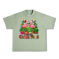 Oil Green merry christmas flamingo Urban Heavy Tee - Zillion Design Studio