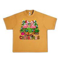 Merry Christmas Flamingo Urban Heavy Tee | Teevron