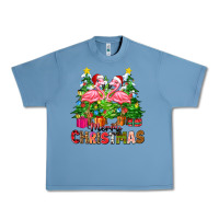 Pebble Blue merry christmas flamingo Urban Heavy Tee - Zillion Design Studio