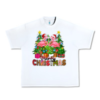 White merry christmas flamingo Urban Heavy Tee - Zillion Design Studio
