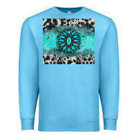 Ocean Blue gemstone cowhide Premium Sweatshirt - AdoDesignShop