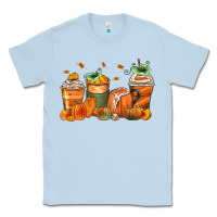 Dusty Blue pumpkins coffee cups Classic Tee - Zillion Design Studio