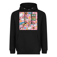 Black school with rainbow seamless pattern Heavyweight Hoodie - BundleAndBundleShop