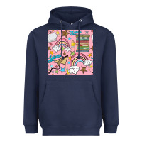 Navy school with rainbow seamless pattern Heavyweight Hoodie - BundleAndBundleShop