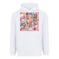 White school with rainbow seamless pattern Heavyweight Hoodie - BundleAndBundleShop