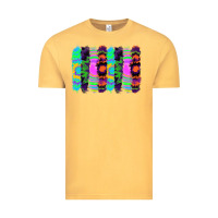 Vintage Mustard tie dye brushstrokes Vintage Tee - RanaPortraitStore