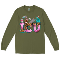 Army Green icu Long Sleeve Tee - AdoDesignShop