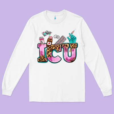 Icu Long Sleeve Tee Designed By Adodesignshop