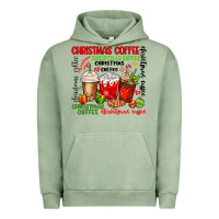 Pigment Oil Green Christmas coffee Urban Hoodie - MaliasSmallBusiness