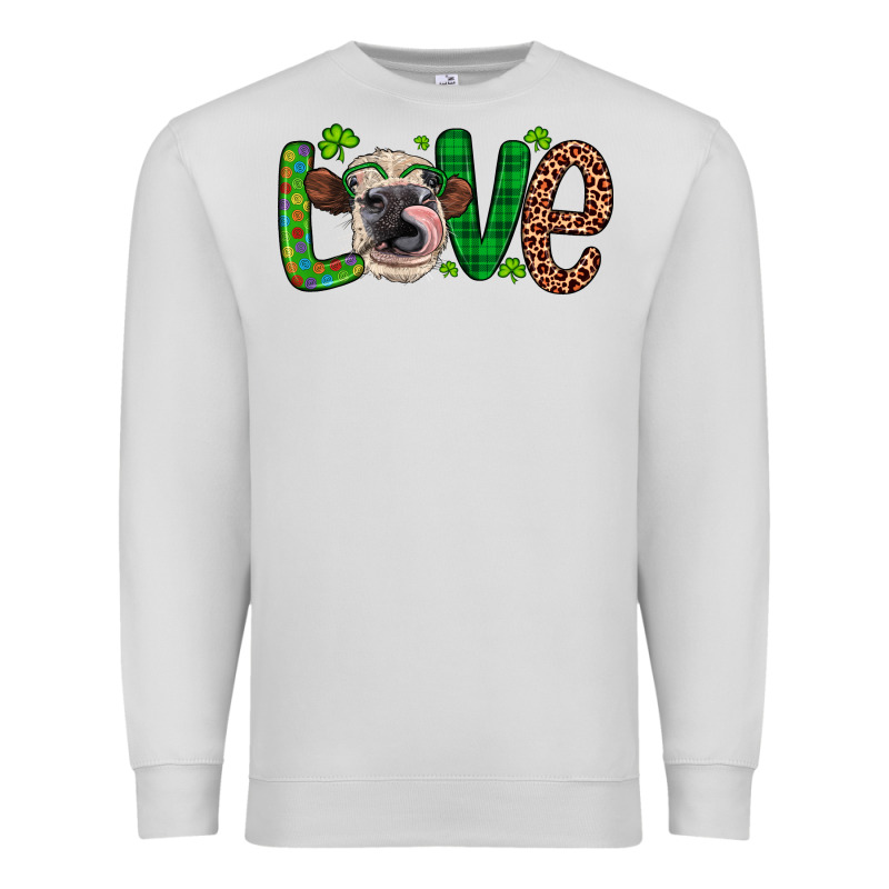Western St. Patrick's Day Love Cow Premium Sweatshirt by Artiststas | Teevron