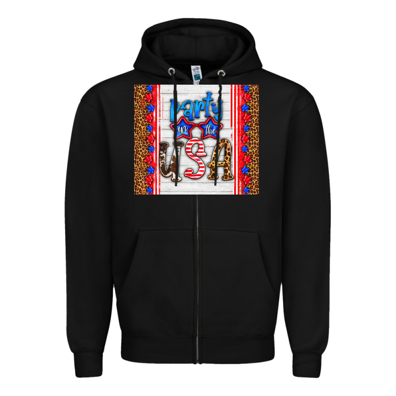 Party In The Usa Zipper Hoodie by HRA Design Shop | Teevron